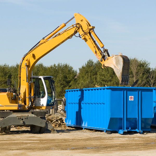 are there any restrictions on where a residential dumpster can be placed in Bowie